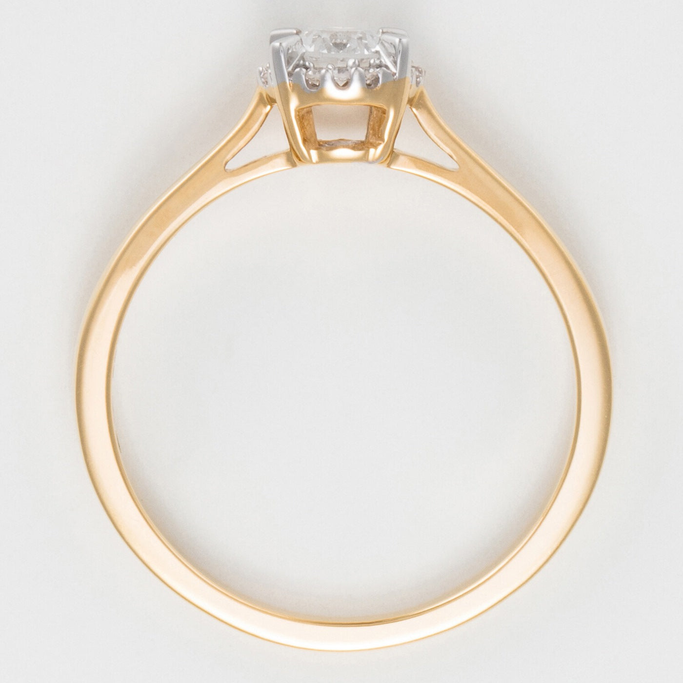 Anillo "Amoureuse 0.33" D0.30Ct/1+0.03 Ct/12 - Oro Amarillo 750/1000