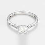 Anillo "Solitaire Royal 1 Quilate" D0.3Ct/24 & D0.7Ct/1 - Oro blanco 750/1000