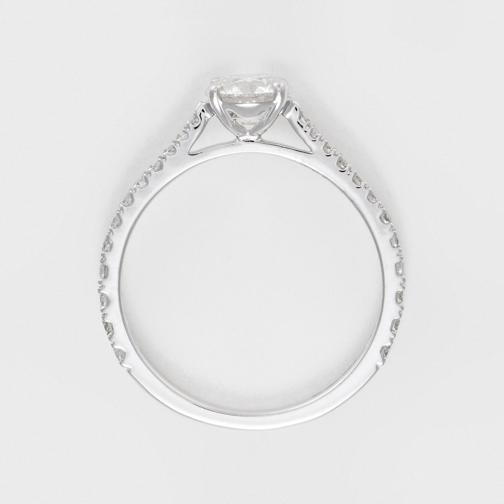 Anillo "Solitaire Royal 1 Quilate" D0.3Ct/24 & D0.7Ct/1 - Oro blanco 750/1000