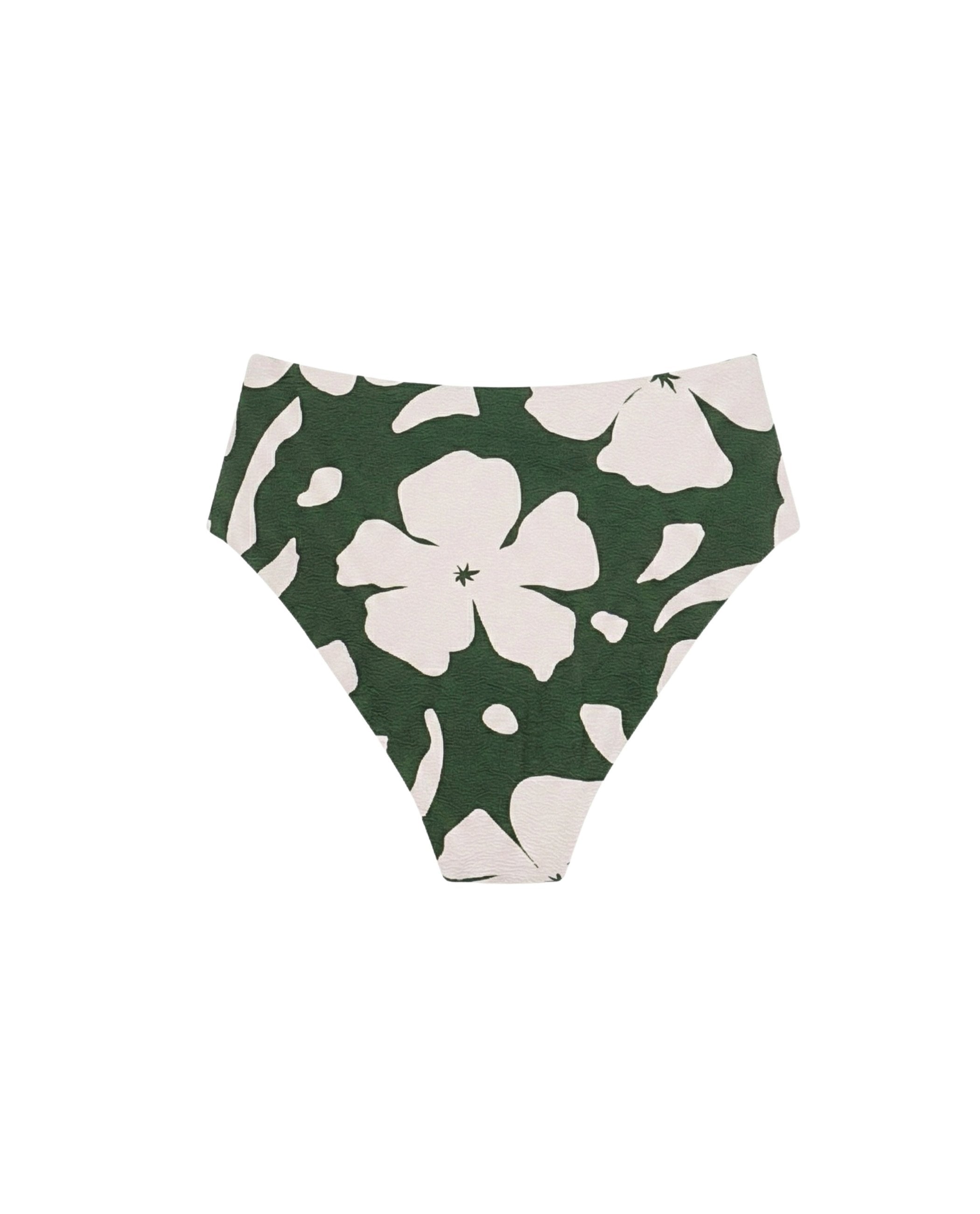 Culotte Bikini Haute Fleurs - Multicolore