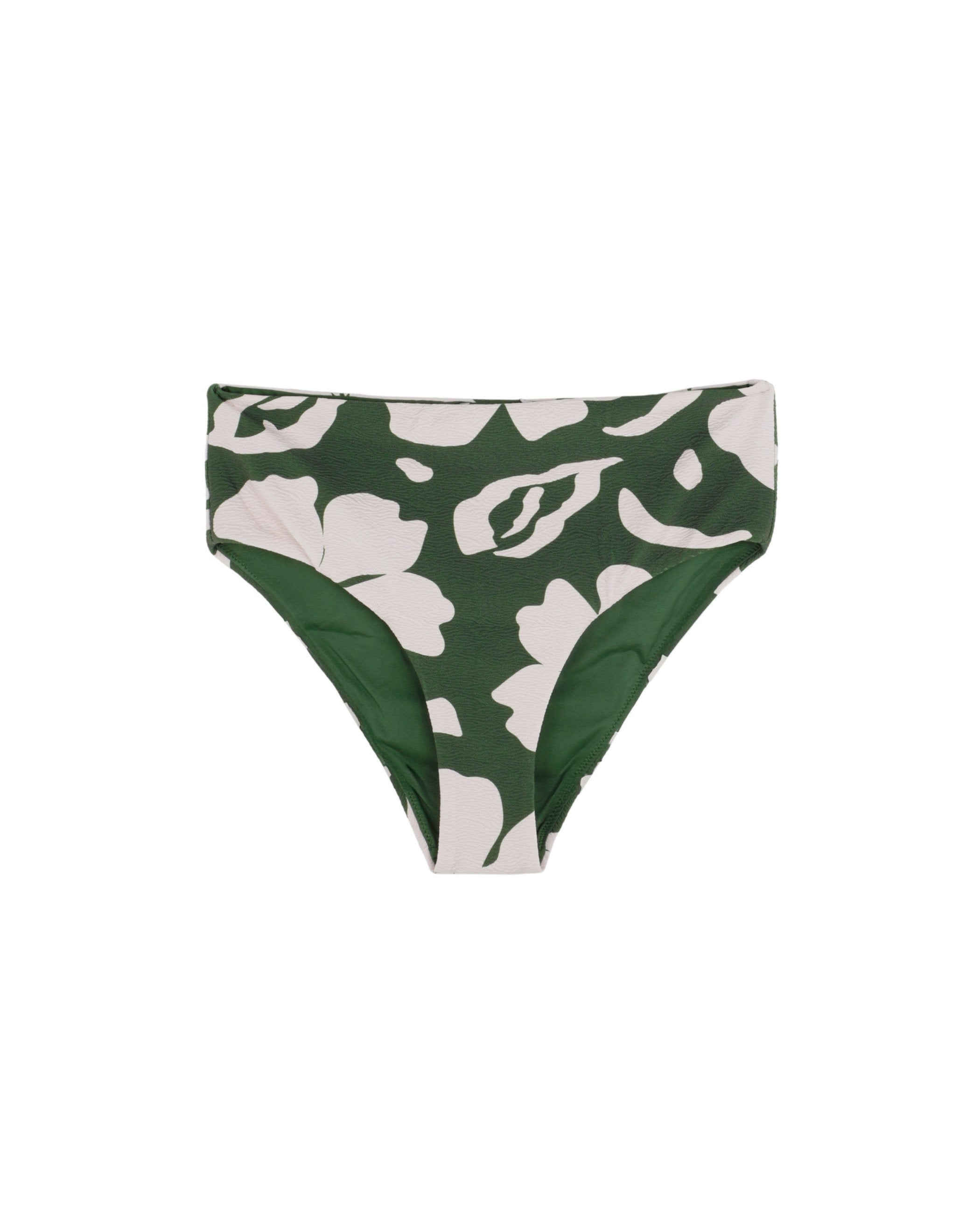 Culotte Bikini Haute Fleurs - Multicolore