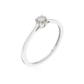 Anillo "Amoureuse 0.10" Diamante Central 0.08Ct/1 +0.02Ct/12 - Oro Blanco 750/1000