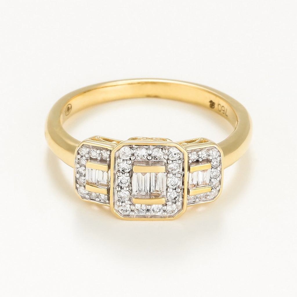 "The Princesses" Ring, 0.25ct/38 - 750/1000 Yellow Gold