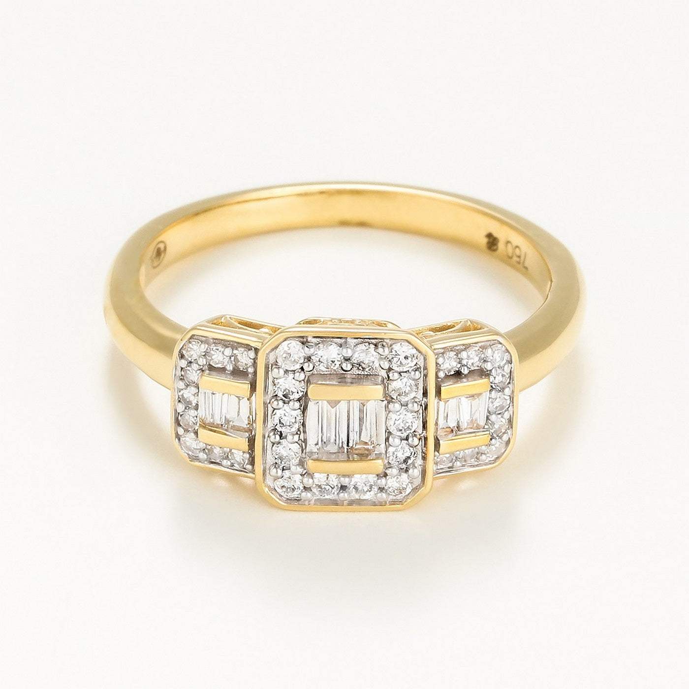 "The Princesses" Ring, 0.25ct/38 - 750/1000 Yellow Gold