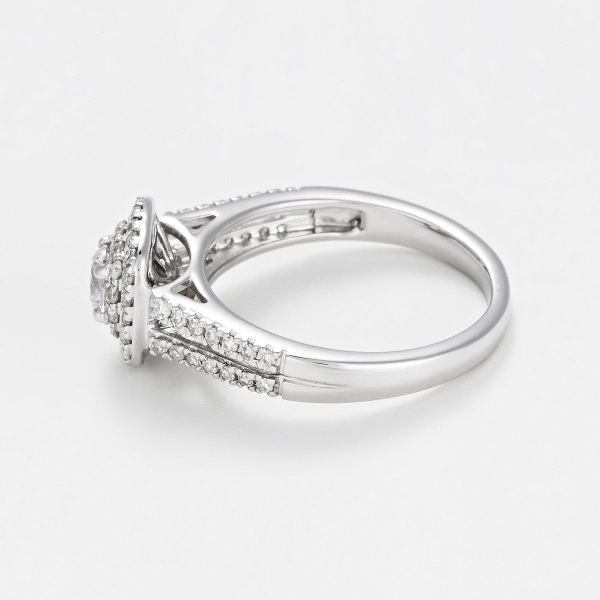Bague "Duo De Bagues Carré Passion" D0,45/77 & 0,3/1 - Or Blanc