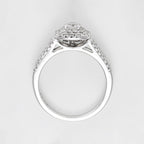 Bague "Duo De Bagues Carré Passion" D0,45/77 & 0,3/1 - Or Blanc