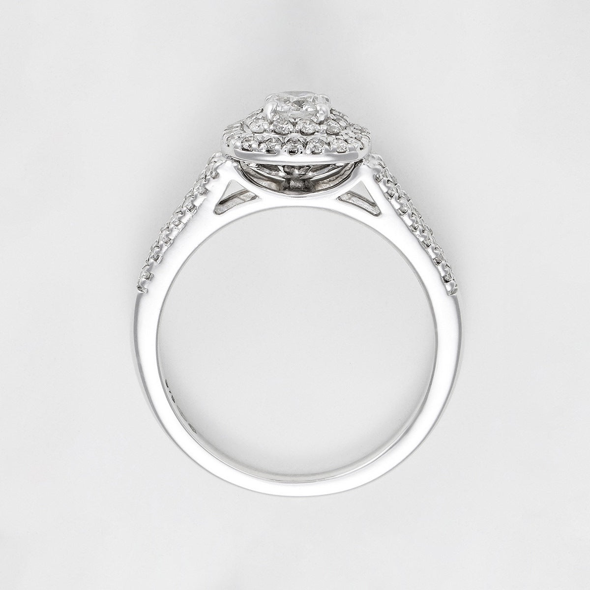 Bague "Duo De Bagues Carré Passion" D0,45/77 & 0,3/1 - Or Blanc