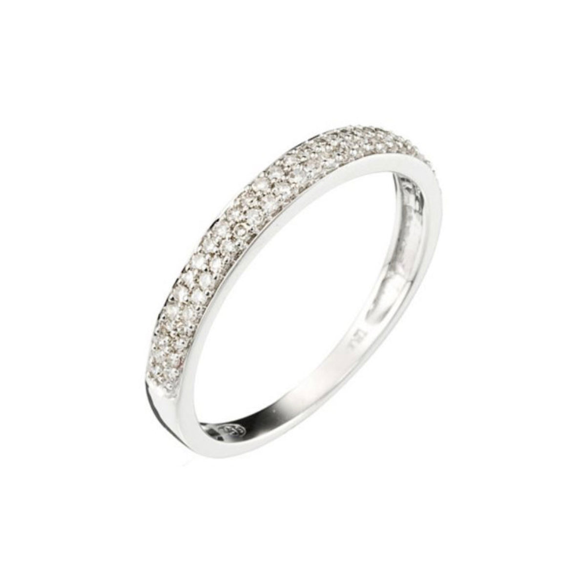 Anillo "Alliance Granité" Diamante 0,20 ct/57 - Oro blanco 375/1000