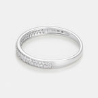 Bague "Alliance Granité" Diamant 0,20Ct/57 - Or Blanc