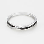 "In Black And White" Ring White Diamonds: 0.075Ct/20 Black Diamonds: 0.075Ct20 - 375/1000 White Gold
