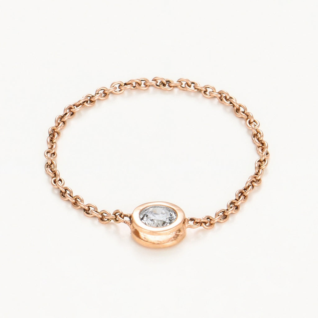 "My Unique" Diamond Chain Ring 0.07Ct/1 - Rose Gold