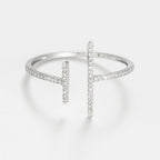 Bague "Parallèle Asymétrique" D0,1Ct/50
