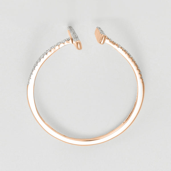 “Asymmetrical Parallel” Ring D0.1Ct/50