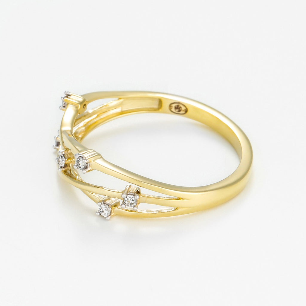 Bague "Jolie Constellation" Diamant : 0,05Ct/6 - Or Jaune