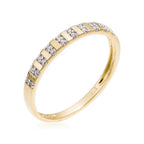 "Linea" Ring, 0.04ct/22 ​​- 375/1000 Yellow Gold