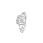 Anillo de diamantes "Rosie" 0.25/85 - Oro blanco 375/1000