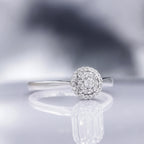Anillo "Chamade" Diamantes 0.21/32 - Oro blanco 375/1000