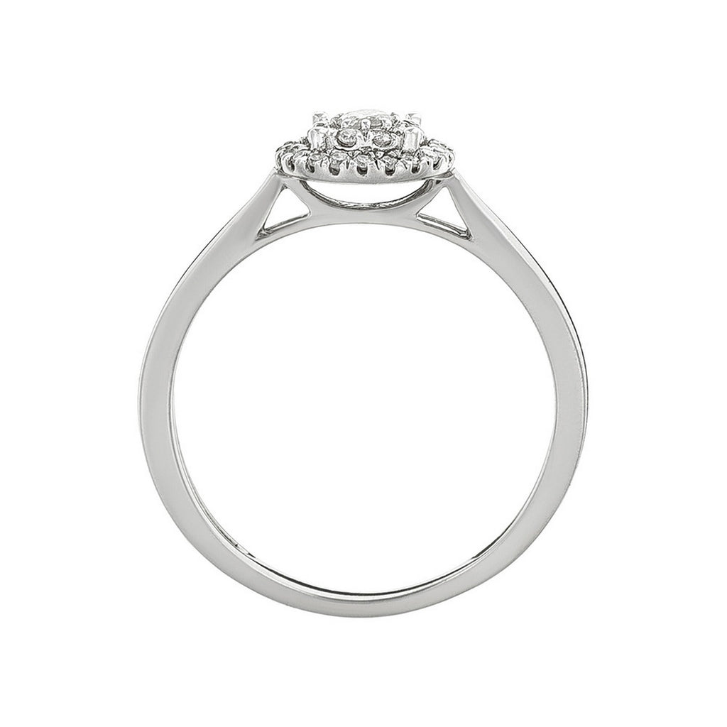 Bague "Chamade" Diamants 0,21/32 - Or Blanc 375/1000