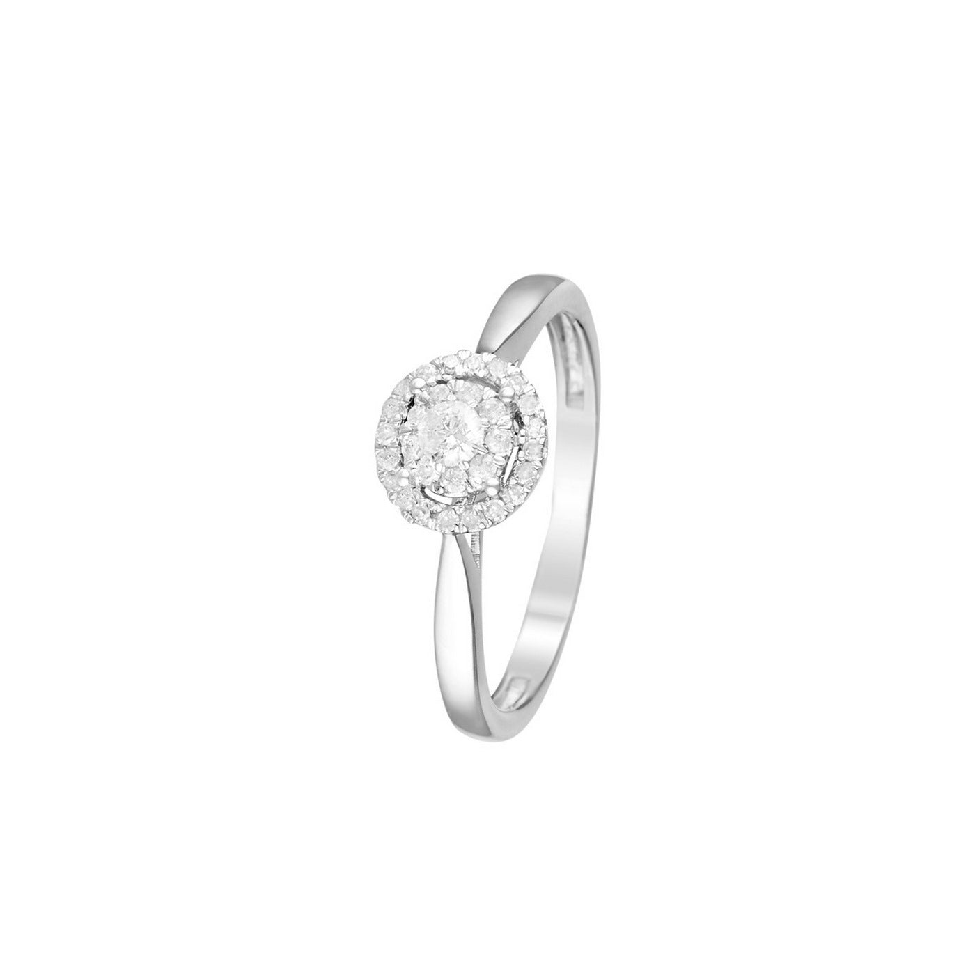 Anillo "Chamade" Diamantes 0.21/32 - Oro blanco 375/1000