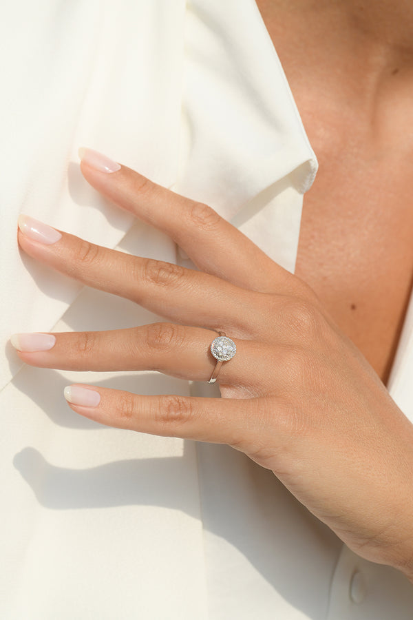 "Chamade" Diamond Ring 0.21/32 - 375/1000 White Gold