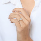 Anillo "Chamade" Diamantes 0.21/32 - Oro blanco 375/1000