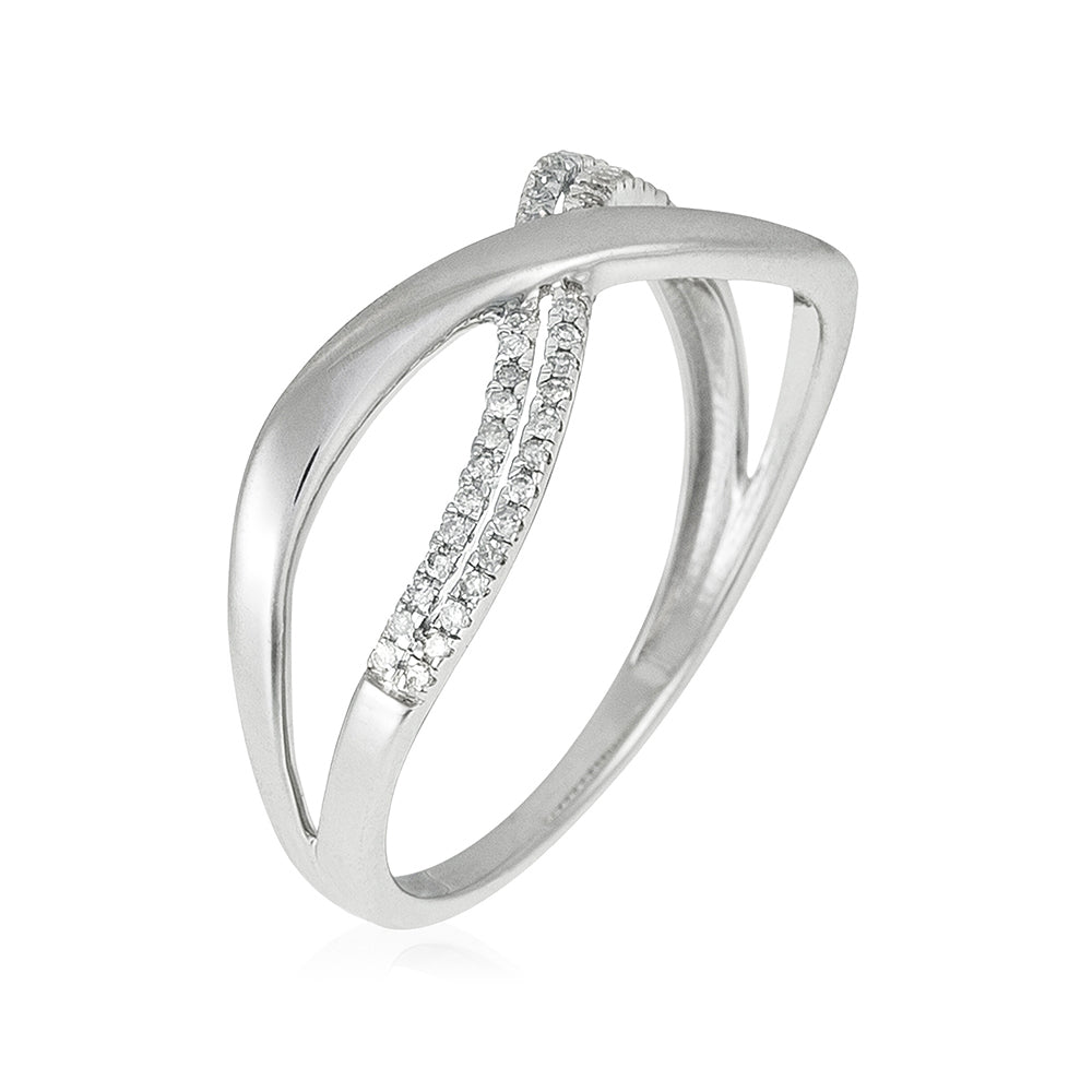 Bague "Croisi Divin" Diamants 0,10/50