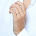 Anillo de Diamantes "Simply You" 0.08/27 - Oro Blanco 375/1000