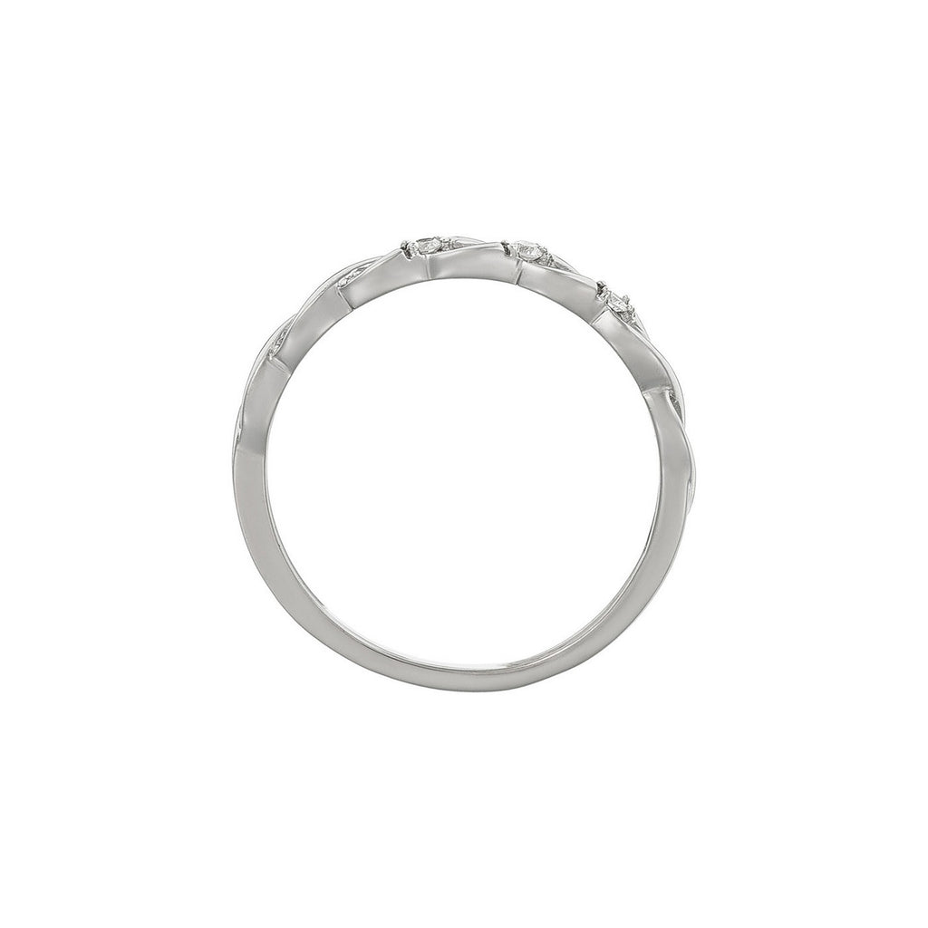 Bague "Beautiful Twist" Diamants 0,03/3 - Or Blanc 375/1000