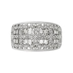 "Flower Explosion" Ring Med Diamanter 0,33/56 - 375/1000 Hvidguld