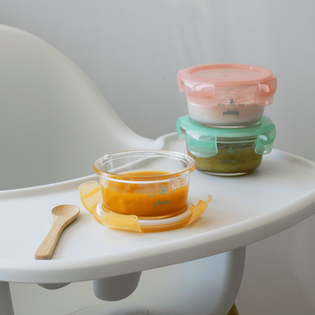 Set De 3 Boîtes De Conservation Bébé En Verre - Multicolore