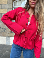 Nora red cardigan