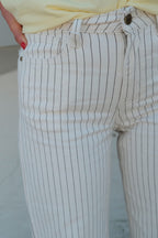 Martin ecru striped jeans