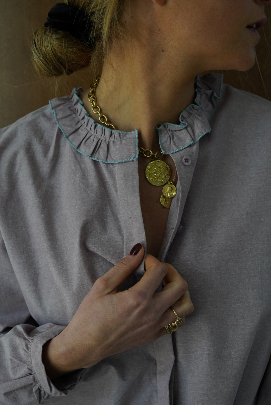 Alice Mottled Lilac Blouse
