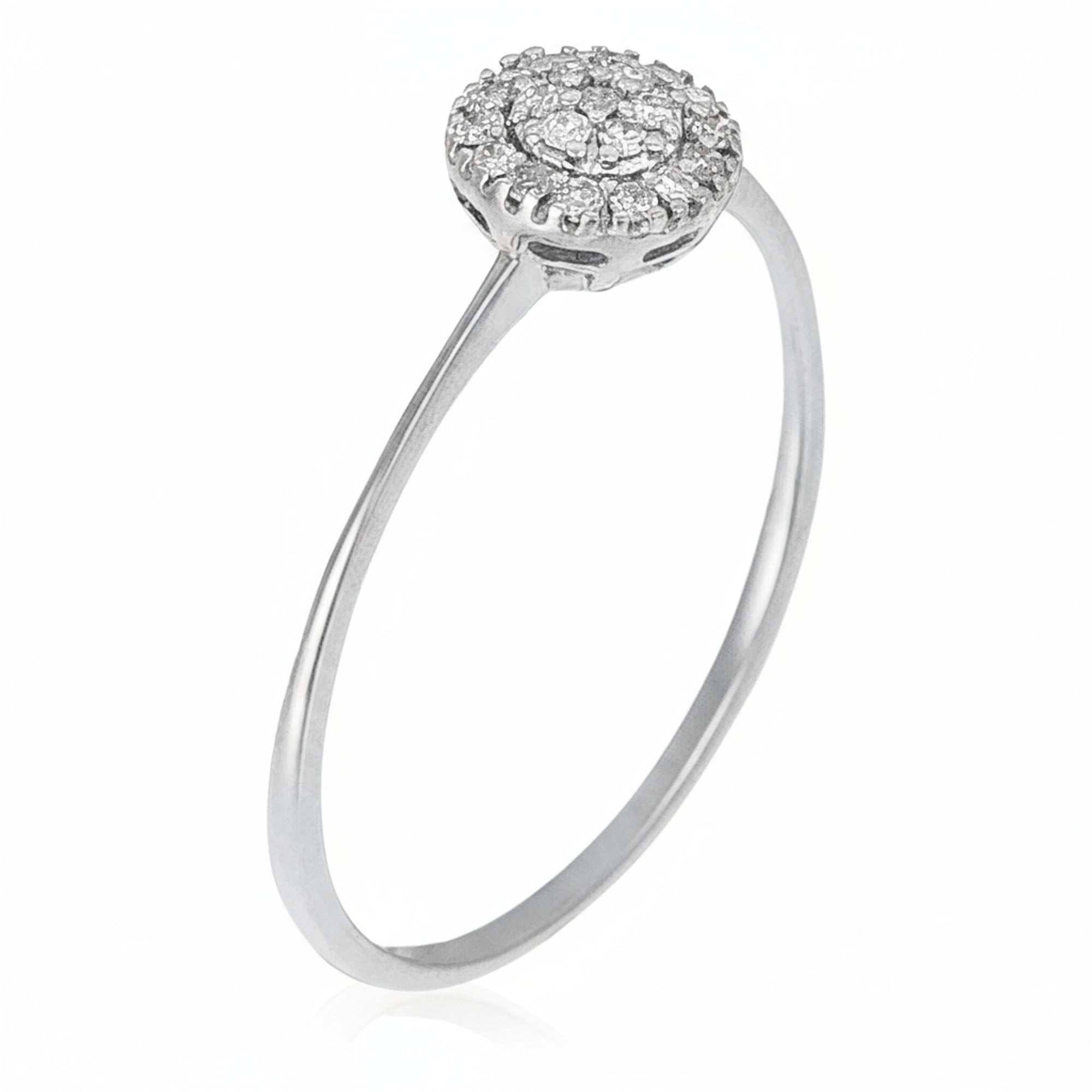 “Mon Rayon De Soleil” Diamond Ring 0.12/21 – 375/1000 White Gold