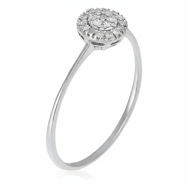 Bague "Mon Rayon De Soleil" Diamants 0,12/21 - Or Blanc 375/1000