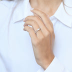 Anillo de Diamantes "L'Élue" 0.21/30 - Oro Blanco 375/1000