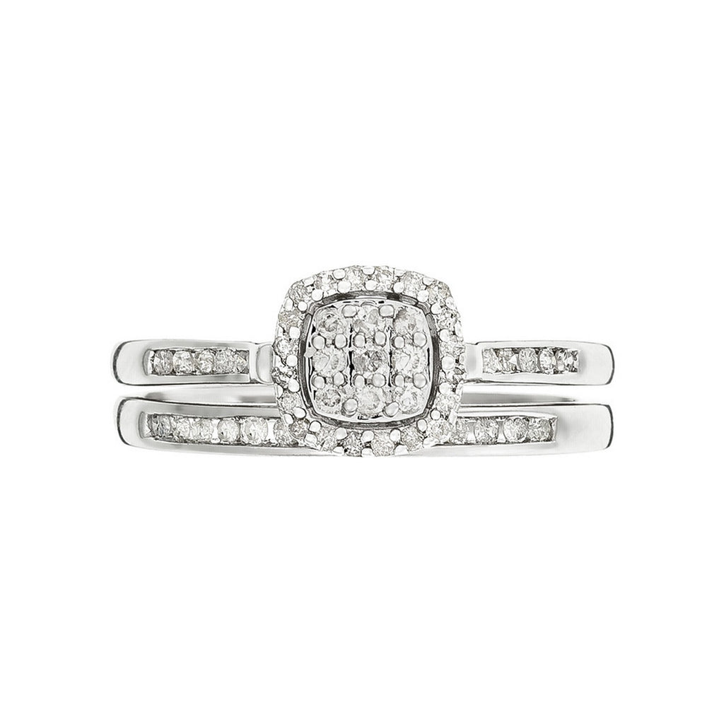 Bague Duo "Mon Vœu Le Plus Cher" D0,38/53 - Or Blanc 375/1000