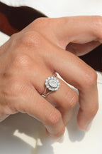 Anillo “Mi Único Amor” Diamantes 0.30/36 – Oro Blanco 375/1000
