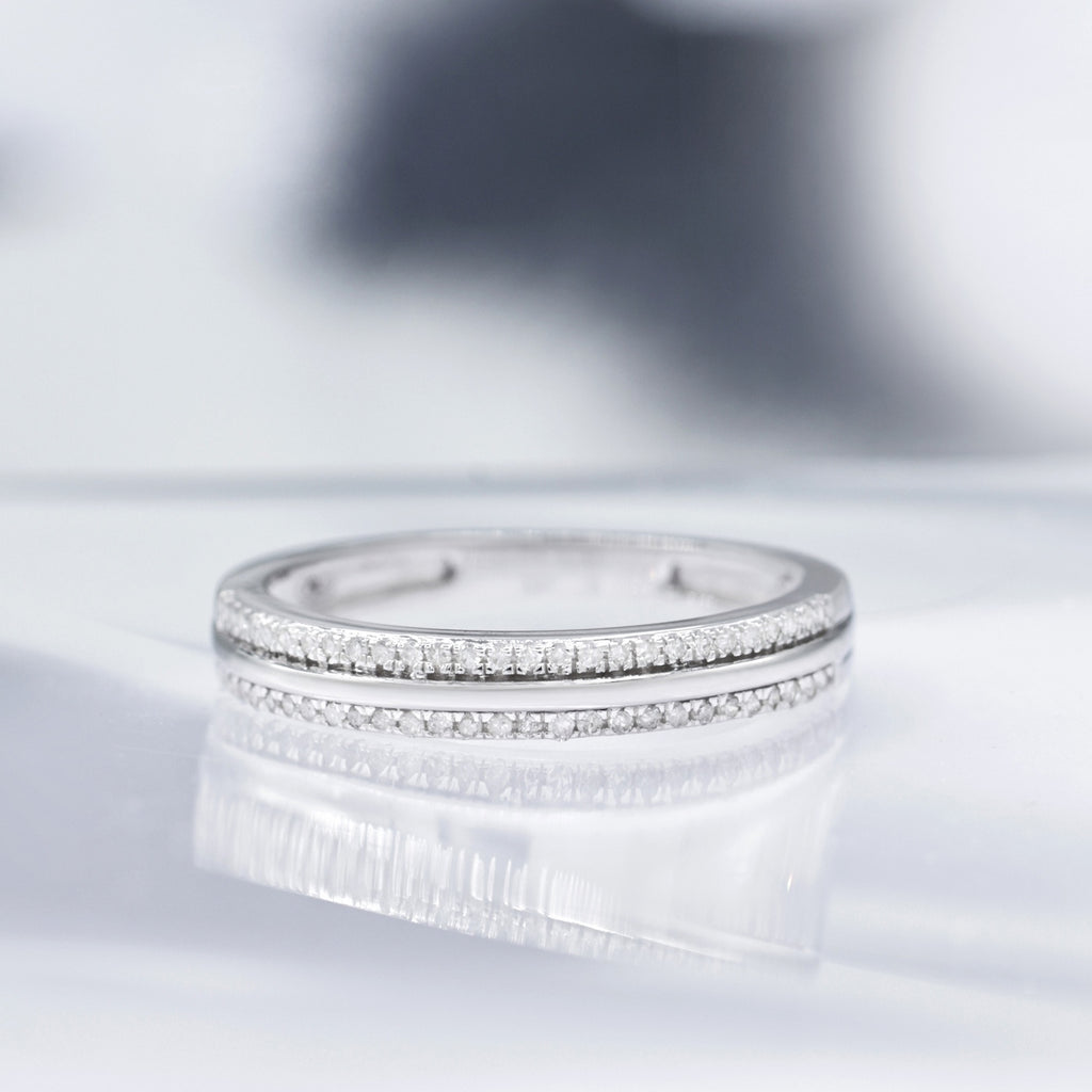 Anillo "Nawa" D0.14/54 - Oro blanco 375/1000