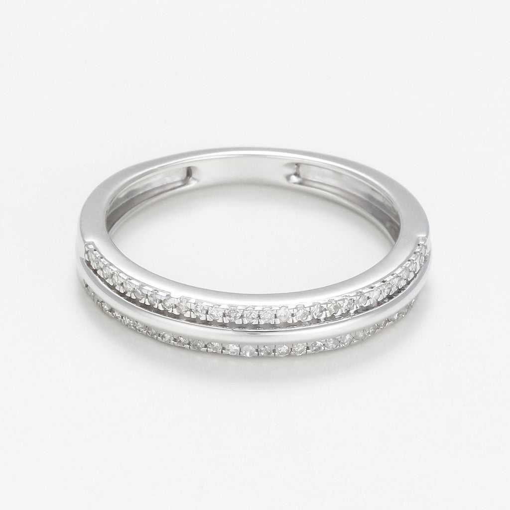 Anillo "Nawa" D0.14/54 - Oro blanco 375/1000