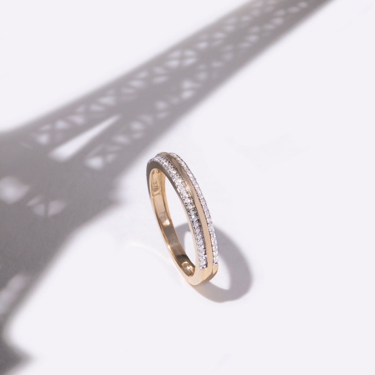 Ring "Nawa" D0,14/54 - 375/1000 Gult Guld