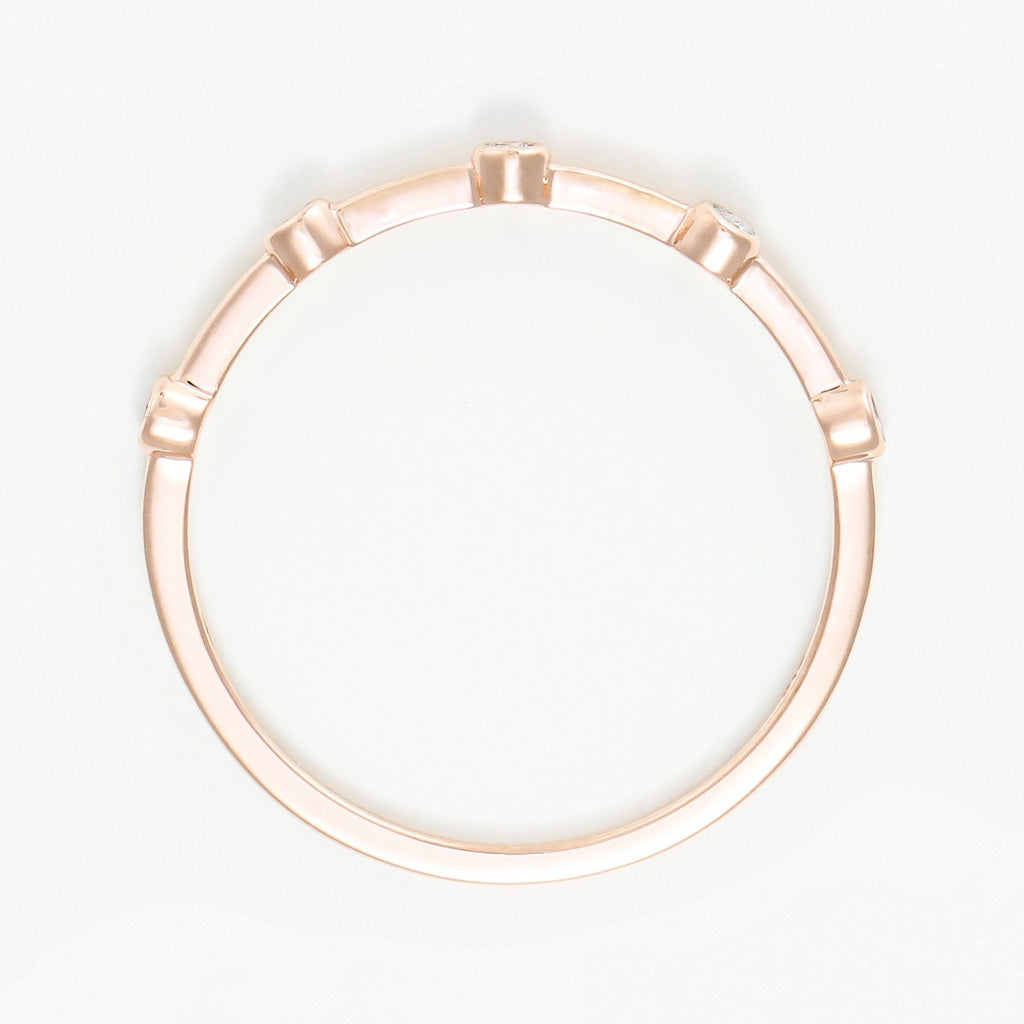 Ring "Ensemble" D0,03/5 – Rosa guld 375/1000
