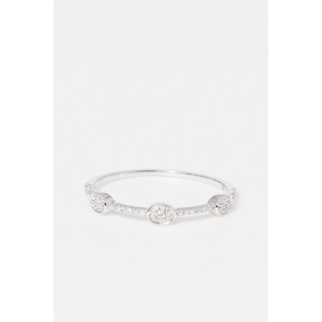 "Merveilleuse" Ring D0,06/34 - 375/1000 Hvidguld