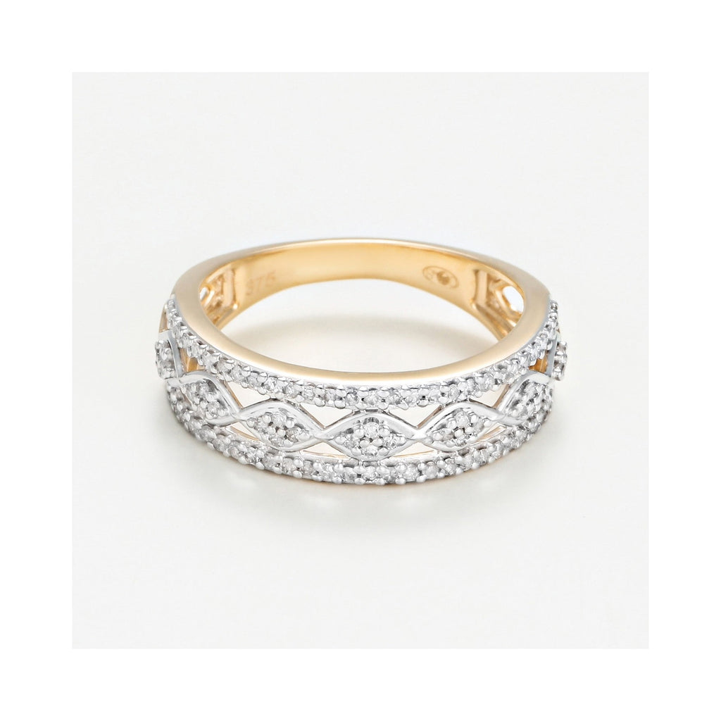 Bague "Sumptuous" Diamants 0,30/86 - Or Jaune 375/1000