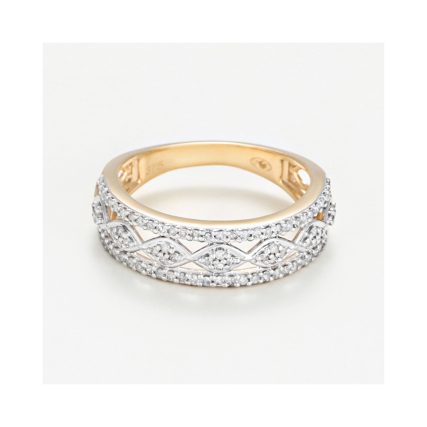 Bague "Sumptuous" Diamants 0,30/86 - Or Jaune 375/1000