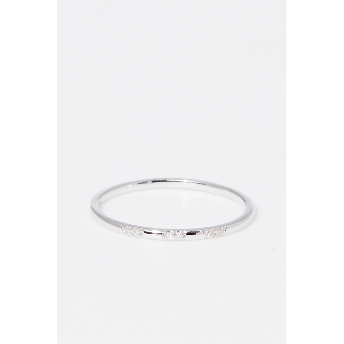"Pour Toujours" Diamond Ring 0.024/6 - White Gold 375/1000