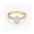 Anillo "Alessandra" Diamantes 0.175/55 - Oro Amarillo 375/1000
