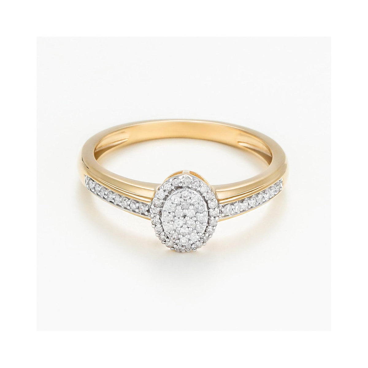 Anillo "Alessandra" Diamantes 0.175/55 - Oro Amarillo 375/1000
