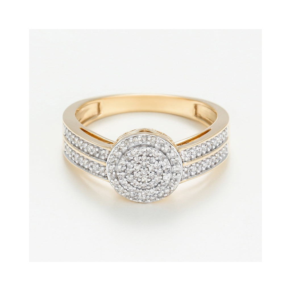 Anillo de Diamantes "Primer Amor" 0.22/98 - Oro Amarillo 375/1000