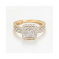 Anillo de Diamantes "Daphné" 0.20/110 - Oro Amarillo 375/1000